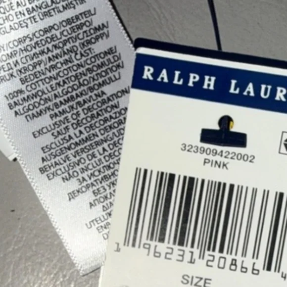 NWT Kid's Polo Ralph Lauren Pink Visor with Light Blue Logo - Picture 3 of 4